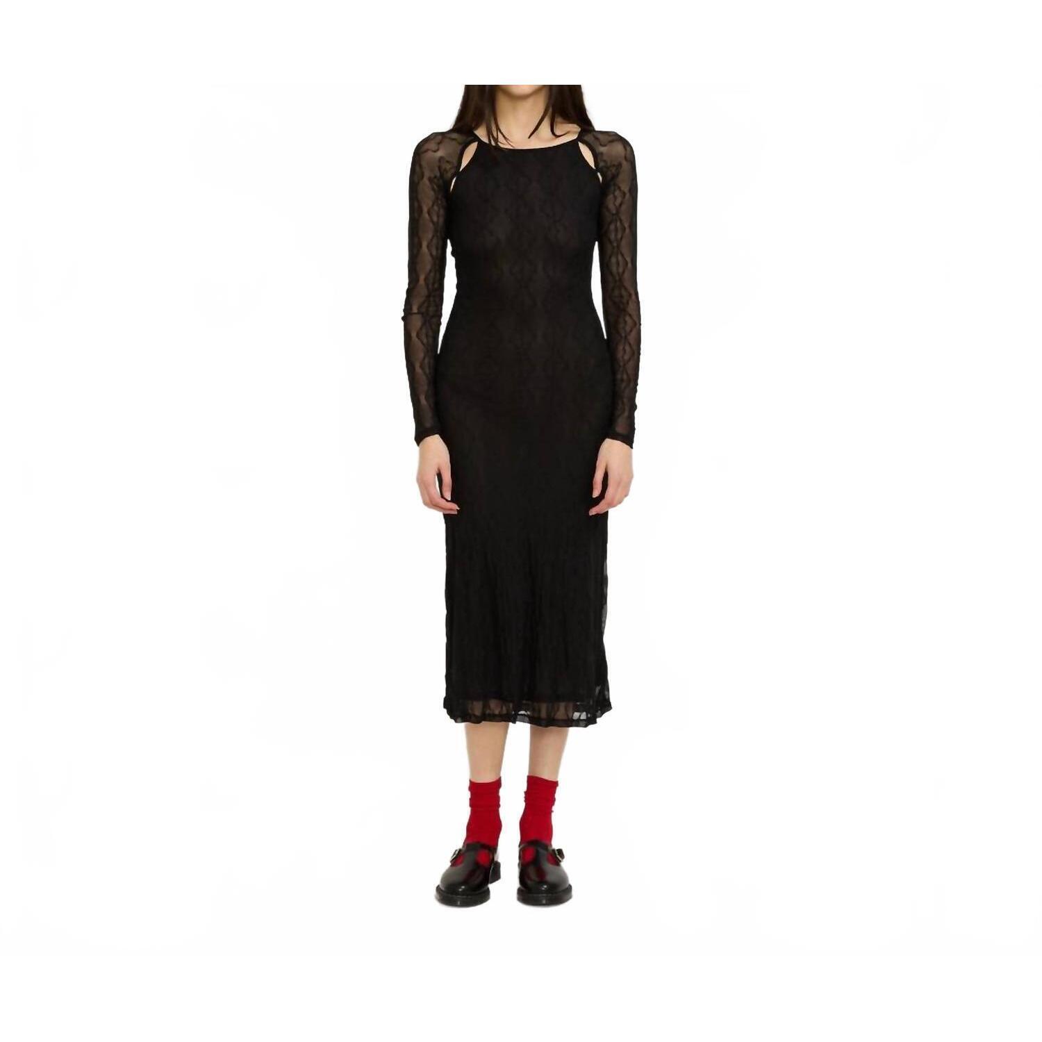 New Find Me Now Women's Mariposa Long Sleeve Keyhole Dress In Night